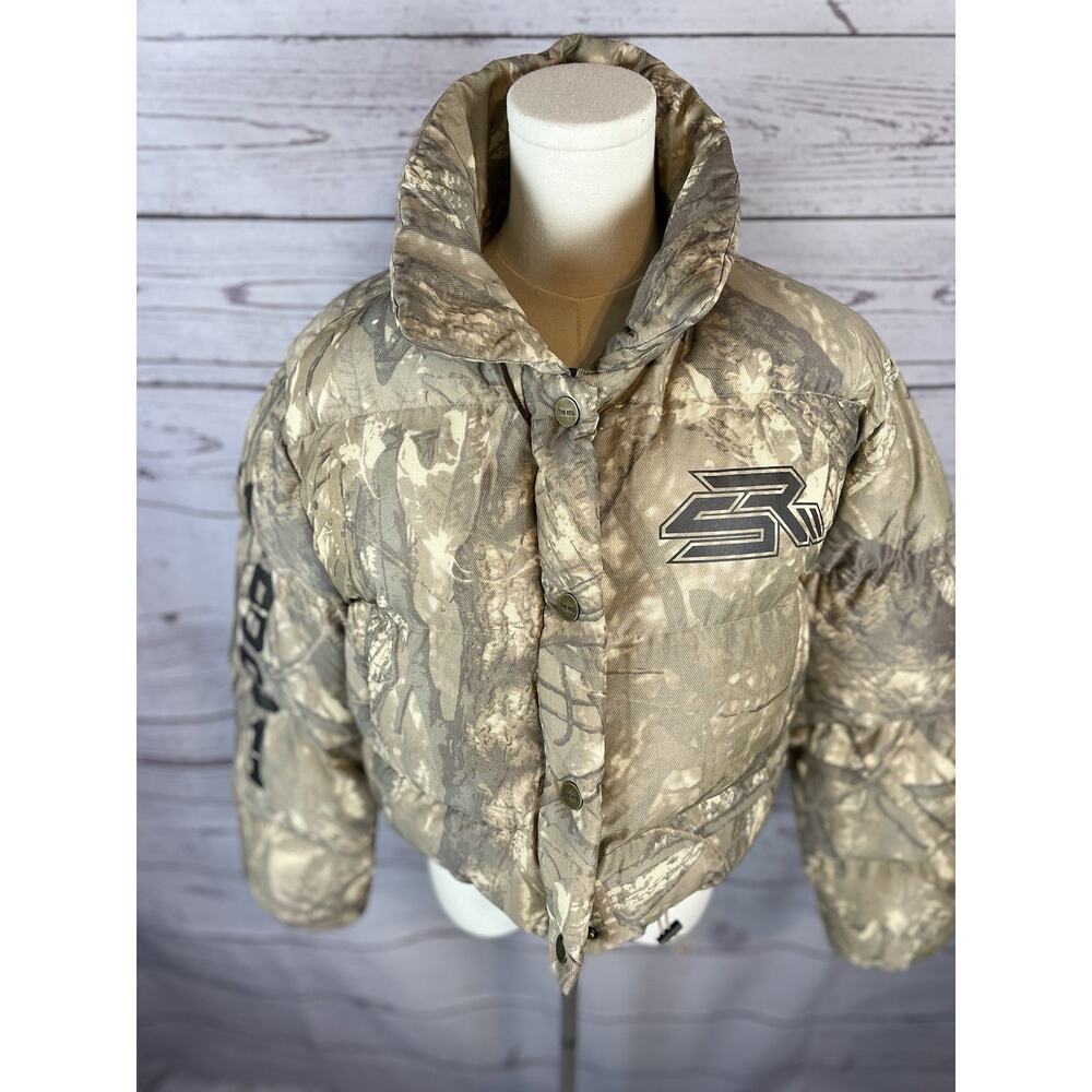 Smoke Rise Women’s Camo Bubble Puffer Jacket Cropped Hooded Coat SZ M NWT - Picture 10 of 10